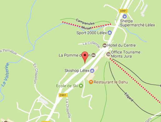 Plan de situation à Lélex